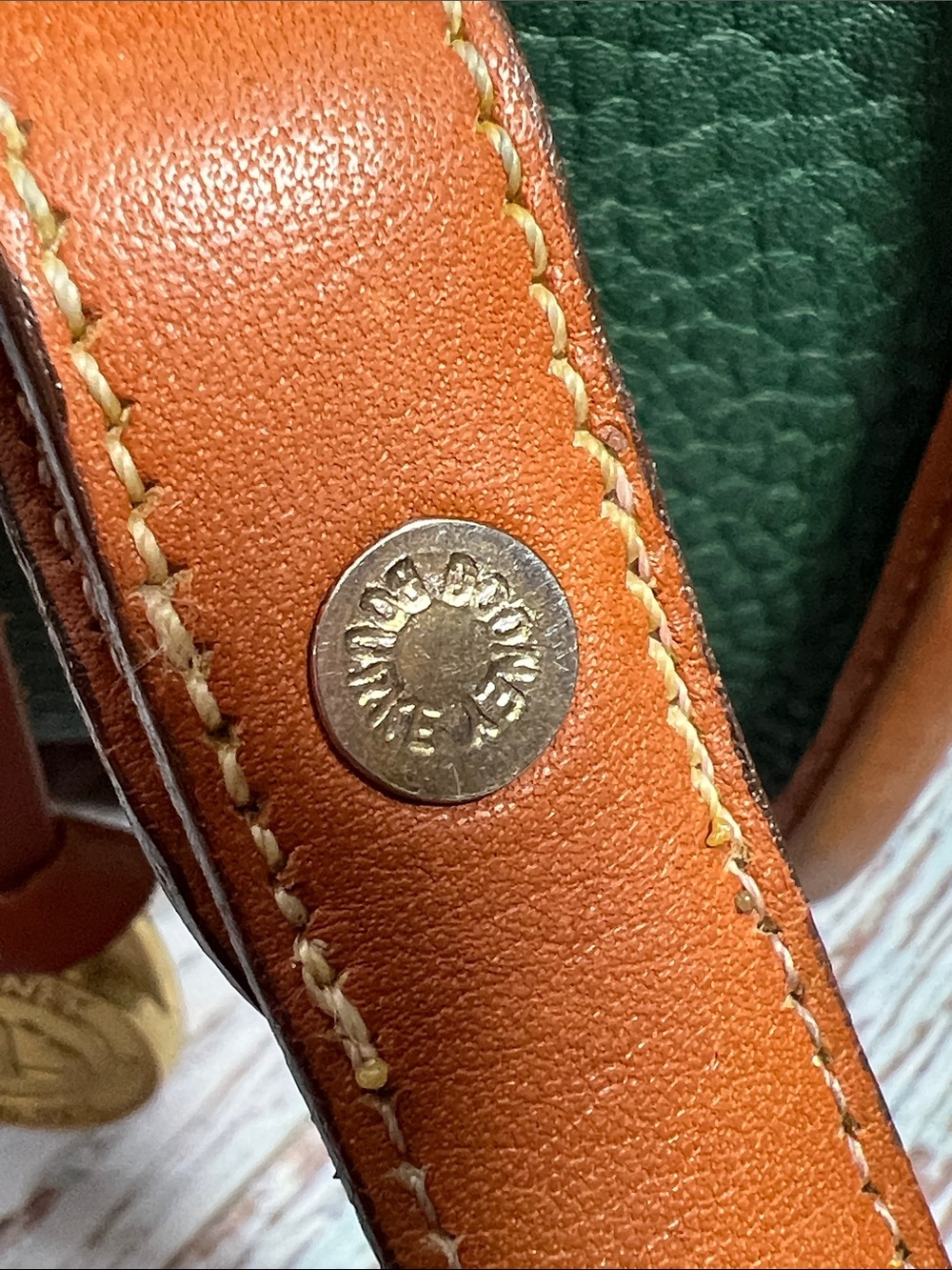 🦆 DOONEY & BOURKE AWL R94 SMALL SURREY TAN & FIR GREEN PEBBLED LEATHER CROSSBODY - Picture 13 of 14